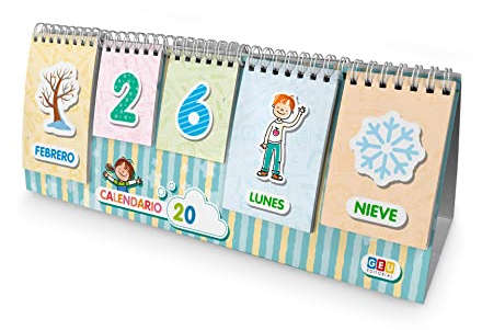 Calendario Niños Montessori | Calendario Semanal Infantil | Calendario Infantil Educativo Editorial GEU (Español) (Material de aula educación infantil)