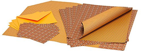 Geschenkpapier-Set II - Schreibgefühl | 5 x Geschenkpapier 50 x 70 cm (90 g/m²), 5 x Grußkarten 15,8 x 11 cm (250 g/m²) + Umschläge