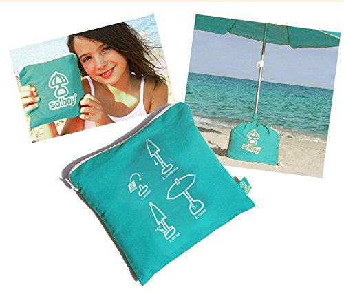 Solboy® – Der Innovative Strandschirmständer Sonderedition 2025 – TÜRKIS – Ideal für Flugreisen – Sonnenschirmhalter & Schirmständer für Sand – Kompakt & stabil bei Wind