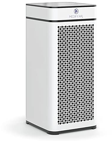Medify Air MA-40 Purificateur d'Air – 288 m³/h Air Purifier – Filtre HEPA H13 & Écran Tactile – Mode Nuit – Contre Allergies, Poussières & Acariens – Blanc