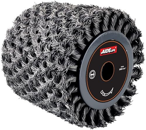 Aidelife Gedrehte Metalldrahtbürste für Renovator zum Schleifen und Abisolieren Flacher Stein-und Metalloberflächen Ø120x100