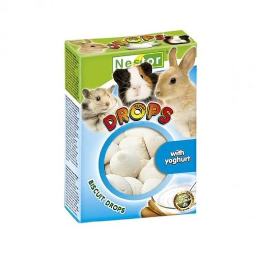 Biscuit Drops for Pet Rodents and Rabbits Hamster Guinea Pig with Yoghurt 35g Rat Chinchilla Degu Food