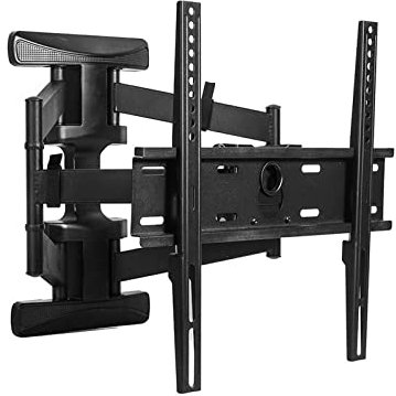 JUSHZ Supporto TV Parete Braccio TV Staffa 55 Pollici Soffitto Fisso Braccio Lungo Supporto Espositivo Telescopico Appendere alla Parete Girevole Oscillante 32-65 Pollici (32-65inches,Black)