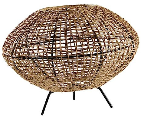 Angoily Lampenschirm aus Rattan Bauernhaus Dekorationen Hängelampenschirm Lampenzubehör Lampenschirm aus Papier Korblampen Boden leichtes Zubehör Lampenschirme Stehlampe schmücken Metall