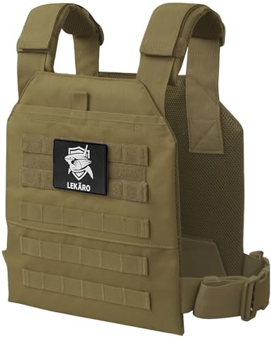 Chaleco con peso ajustable para hombres y mujeres – Chaleco táctico para rucking, HIIT y CrossFit, compatible con placas de 10x12, chaleco de peso transpirable 600D y chaleco de ejercicio para