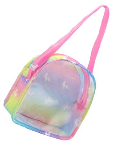 Toyvian Baby Bottle Storage Bag Clear Compact Carry Bag with Strap for Doll Accessories Toy Organization and Small Item Storage