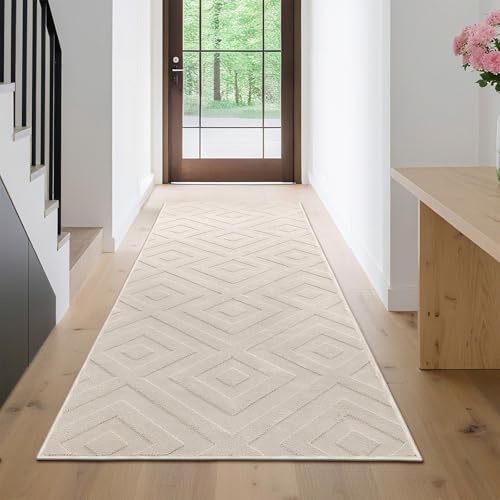 Enyhom Alfombra Pasillo Larga 80 x 200 cm, Super Absorbente Alfombra Cocina Lavable Antideslizante Esponjosas Tapete Entrada, Alfombras Largas para Pasillo, Entrada, Dormitorio, Lavandería