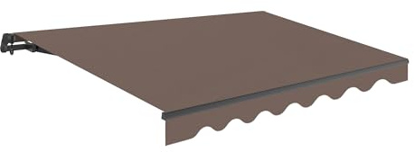 Wasabi - Toldo Retráctil Exterior 300x250cm Topo Poliéster – Lona Protección Solar UV - Estructura de Aluminio Antracita – Manivela Incluida – Manual Enrollable Terraza Jardín Balcón