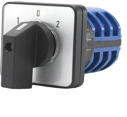 3-positioner roterande omkopplare LW26 20A/32A på-av-en kambrytare AC 380 V DC 220 V 3-fas med 6 skruvklämmor för industriell styrning monteringshål 4 mm svart robust hölje (32 A)