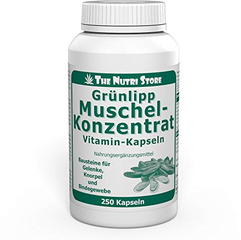 Grünlipp Muschelkonzentrat Vitaminkapseln 250 Stk. - Bausteine für Gelenke, Knorpel und Bindegewebe
