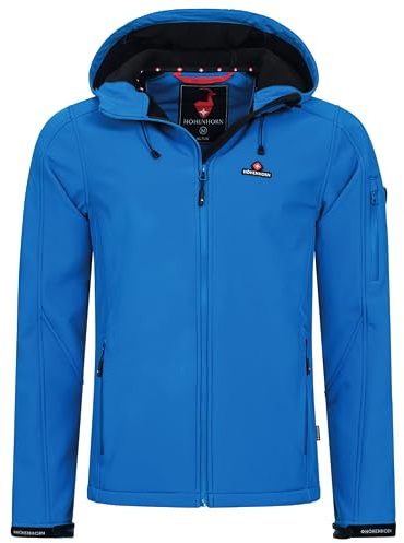 Höhenhorn Altus Softshell-jacka för män, utomhus, funktionell jacka, fritidsjacka, blå, XL