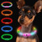Larkumio Leuchthalsband Aufladbar LED Hundehalsband Leuchtend, Halsband Hund mit Einstellbarer Länge für Kleine Große Katze, Welpenhalsband Dog Collar Wasserdicht mit 4 Modi, Mehrfarbig