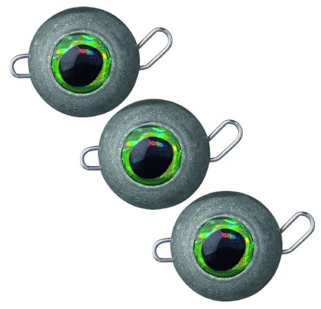 SPRO Freestyle Eyed Bottom Jigs – Bleifreie Cheburashka Angelgewichte mit realistischen Fischaugen in verschiedenen Größen & Farben (Natural, 7)