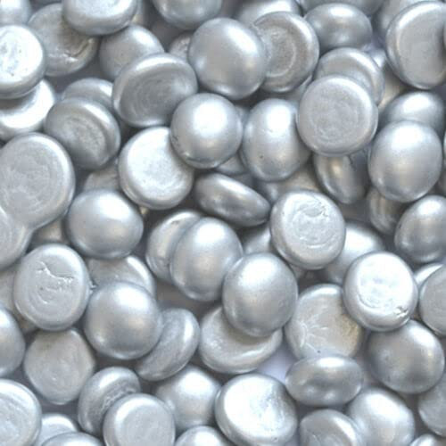 EliteKoopers 25Pcs Silver Glass Pebbles Beads Button Vase Wedding Mosaic Decorative Garden