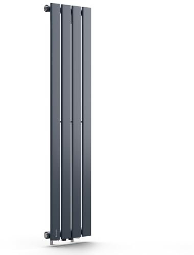 Blumfeldt radiador de baño, diseño plano, económico, vertical, 733 W, agua caliente, para baño y salón, radiador silencioso con termostato