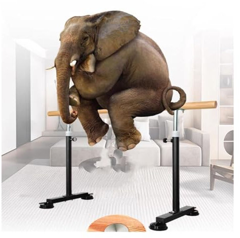 Tragbare Ballettstange für Zuhause oder im Studio, freistehend, verstellbar, 80–120 cm, für Tanz oder aktives Training, Ballettstange für Kinder und Erwachsene (Farbe: Schwarz, Grö