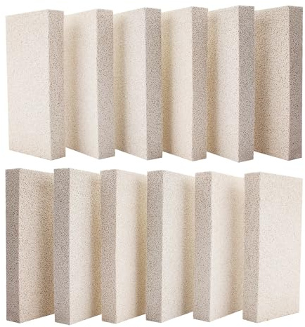 12 stycken isolerande brandtegel för ugnar, ugnar, smed, eldstäder, smide 9 tum x 11,5 cm x 3,2 cm 2300F klassificerade isolerande eldtegelstenar