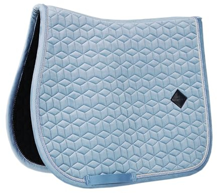 Kentucky - Tapis de selle velours bleu clair cob