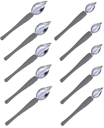 Cabilock Cucharas para Decorar Postres Inoxidable Utensilios de Piezas Herramientas para Presentaciones Elegantes Cucharas para Salsas y Chocolates Decoración de Platos