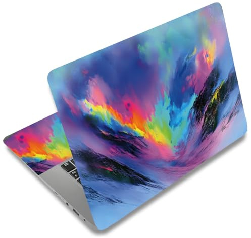 SUPERDANT Adesivi per Laptop In PVC con Montagne Innevate Colorate Adesivo per Computer Antipolvere Impermeabili Decalcomanie Artistiche 12 13 13.3 14 15 15.4 15.6 protezione per Notebook
