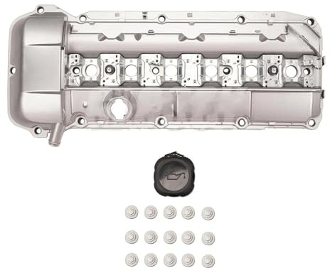 Coperchio Valvola Motore Coperchio Valvola In Alluminio Con Guarnizione 11121432928 Per BMW E39 525i 528i E46 325i 328i 330i X5 Z3 Per M54 Per M52 1998-2002 Punterie Valvola Motore