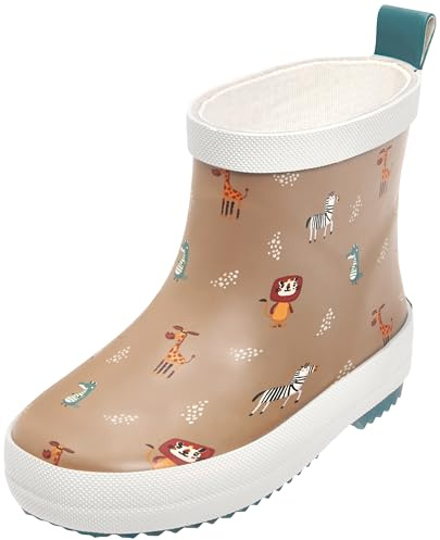 Playshoes Bottes de pluie unisexes pour enfant - Bottes en caoutchouc - Animaux sauvages - Taille 22 EU