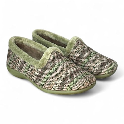 Genérico Zapatillas Casa Mujer Comodas Cerradas Mujer Invierno Antideslizante (Ramas Verde P., Una talla, Sistema tallas calzado EU, Adulto, Mujer, Números, mediano, 39)