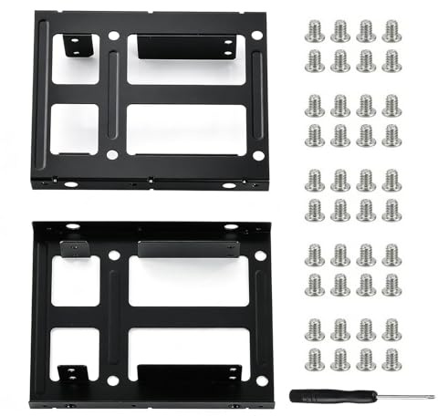 Ztolbriy Adaptador 2.5 a 3.5 Marco para disco duro, Adaptador SATA a USB 3.0 para SSD/HDD de 2.5 a 3.5, Marco Metálico con Carril Deslizante, Incluye Destornillador y 5 Tornillos