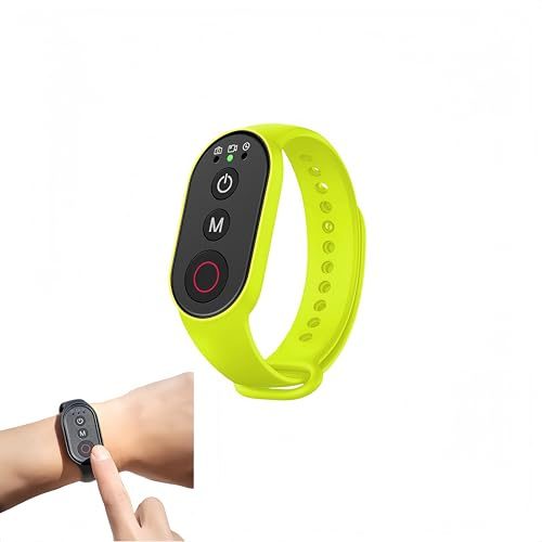 Telecomando per fotocamera compatibile con DJI Action 6/5/4/3 e Insta360 X3/X4/X5, portata 50 m, nessuna app richiesta, autonomia 40 ore, compatibile con telefono (verde)
