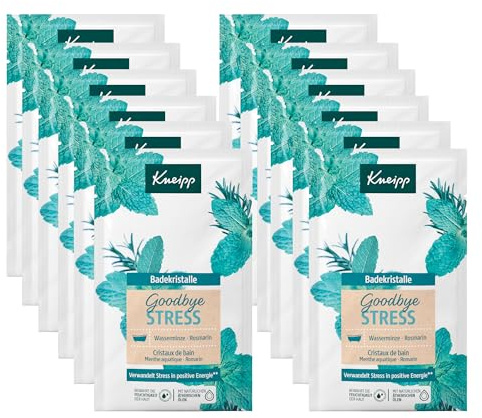 Kneipp Badekristalle Goodbye Stress - Multipack - Wasserminze & Rosmarin - 12 x 60g