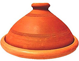 ORIGINALE Tajine marocchina in terracotta Tuareg Ø 26cm per 1-3 persone | Piatto Tagine con coperchio Fatto a mano | non smaltata e priva di materiali tossici per la vostra cucina marocchino
