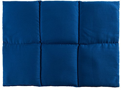 Coussin aux pépins de raisins 40x30-6 compartiments - Bleu - Coton Bio - Coussin thermique - Coussin aux graines