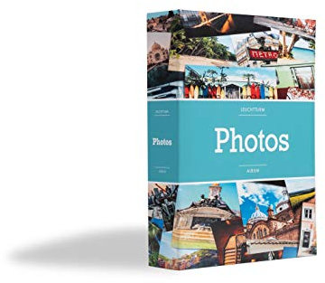 Leuchtturm 361558 Fotoalbum Pixx - Sammelalbum für 200 Fotos im Format 10x15 cm, mit klarsichtigen Hüllen