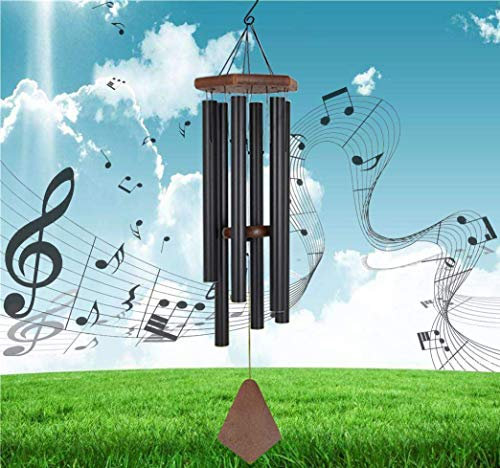 Windspiele im Freien Memorial Große Garten Windspiel Klangspiel Wind Bell mit Garden Chimes, Geschenk für Außenbereich Garten Terrasse Balkon Zuhause Hinterhof Home Decor mit 6 Röhren 2 Größen (100)