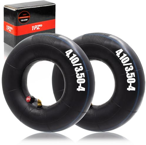 1PZ F3I-35W 2 Chambres à air 4,10/3,50-4 pour Chariot à main, Chariot de Jardin, Tondeuse à Gazon, Diable, remplacement pour Pneu de 4.10-4 4.10 3.50-4 410/350-4
