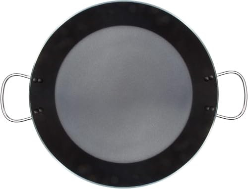 WECOOK! Kratha Paella-Pfanne Induction, 34 cm, 6 Portionen, Antihaftbeschichtung XYLAN PLUS Ökologisch sans PFOA, Aluminium Gepresst, 3 mm dick, Vitrokeramik, Gas, Geschirrspüler, 17034, Schwarz