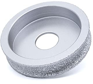 Diamond Grinding Wheel Vacuum Brazed Full Bullnose Diamond Router Bit Profiling Wheel for Stone Granite Edge Abrasive,10mm