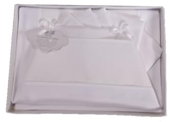 ADF Lenzuolino lettino neonato con tela aida,ottimo per idea regalo.Set composto da 3 pz,lenzuolo sopra+lenzuolo sotto+federa.100% Cotone misura 120X180 Made in Italy