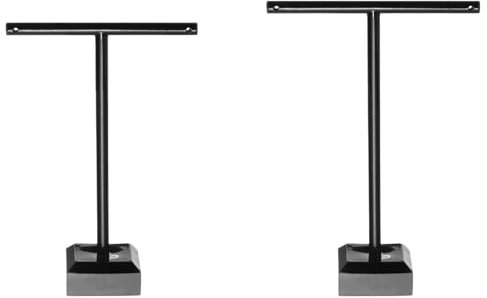 sourcing map Earring Display Stands, 2pcs Earring Holder T Bar Earring Organizer Earring Display Storage Rack for Necklaces Bracelet Photography Prop, Black