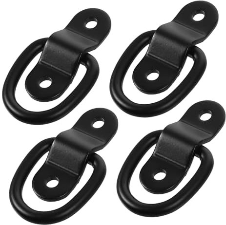 BUGUUYO 4pezzi Anello d Per Fissaggio Pesante Confezione Da Accessori Per Rimorchi e Camion Montaggio Superficiale Con Viti Incluse Per Sicurezza Carico e Trasporto