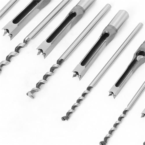 Vierkant-Holzbohrer, mit Stahllager, zum Meißeln von Holzzapfen, 1 Stück (11 mm)