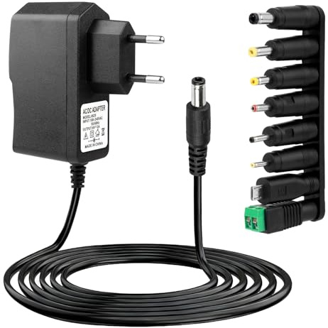 6 V 2A transformator strömförsörjning AC 230 V till DC 6 V 5,5 x 2,1 mm med 8 kontakter laddare adapter för 6 V 2000 1500 1000 500 mA digital blodtrycksmätare LED-kamera CCTV router leksak omvandlare