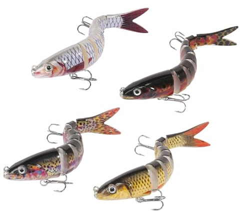 5 stycken konstgjorda beten wobbler gädda beten mångfärgade fiskedrag abborre bete för gädda abborre gös