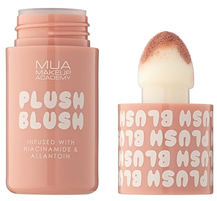 MUA Plush Blush, Petal, Liquid Blusher For Face & Cheeks (Pack of 1) | Pale Mauve Pink Shade, Lightweight Liquid Formula For Cheeks, Lips & Eyes with Built-in Applicator, Vegan & Cruelty Free