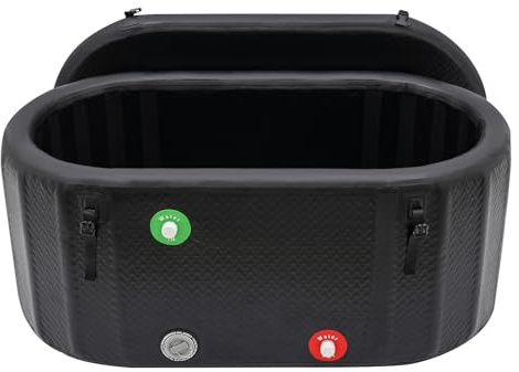 Loobiiny Vasca da bagno gonfiabile autoportante con pompa, 132 x 70 x 62 cm, in PVC, pieghevole, 275 l, per adulti e atleti, per interni ed esterni