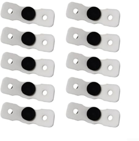 Accarugty Paquete de 10 amortiguadores de vibración de tenis de silicona para cuerdas de raqueta, reduce la vibración y el ruido, adecuado para raquetas de tenis y squash (blanco)