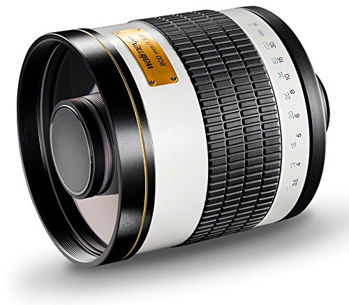 Walimex 15549 - Teleobjetivo para Sony/Minolta (distancia focal fija 800mm, apertura f/8, diámetro: 35mm), negro y blanco