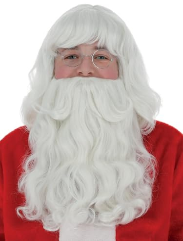 Santa Wig and Beard Set White