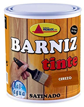 Promade - Barniz Tinte Satinado al Agua – Barniza, Decora y Protege Maderas de Interior -750 ml (Cerezo)