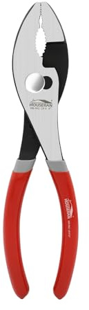 HOUSERAN 20 cm Polygriptång med Sågad Käke - Tung Fogtång i Cr-V Stål med Skyddshandtag för VVS, Industri & Hemreparationer